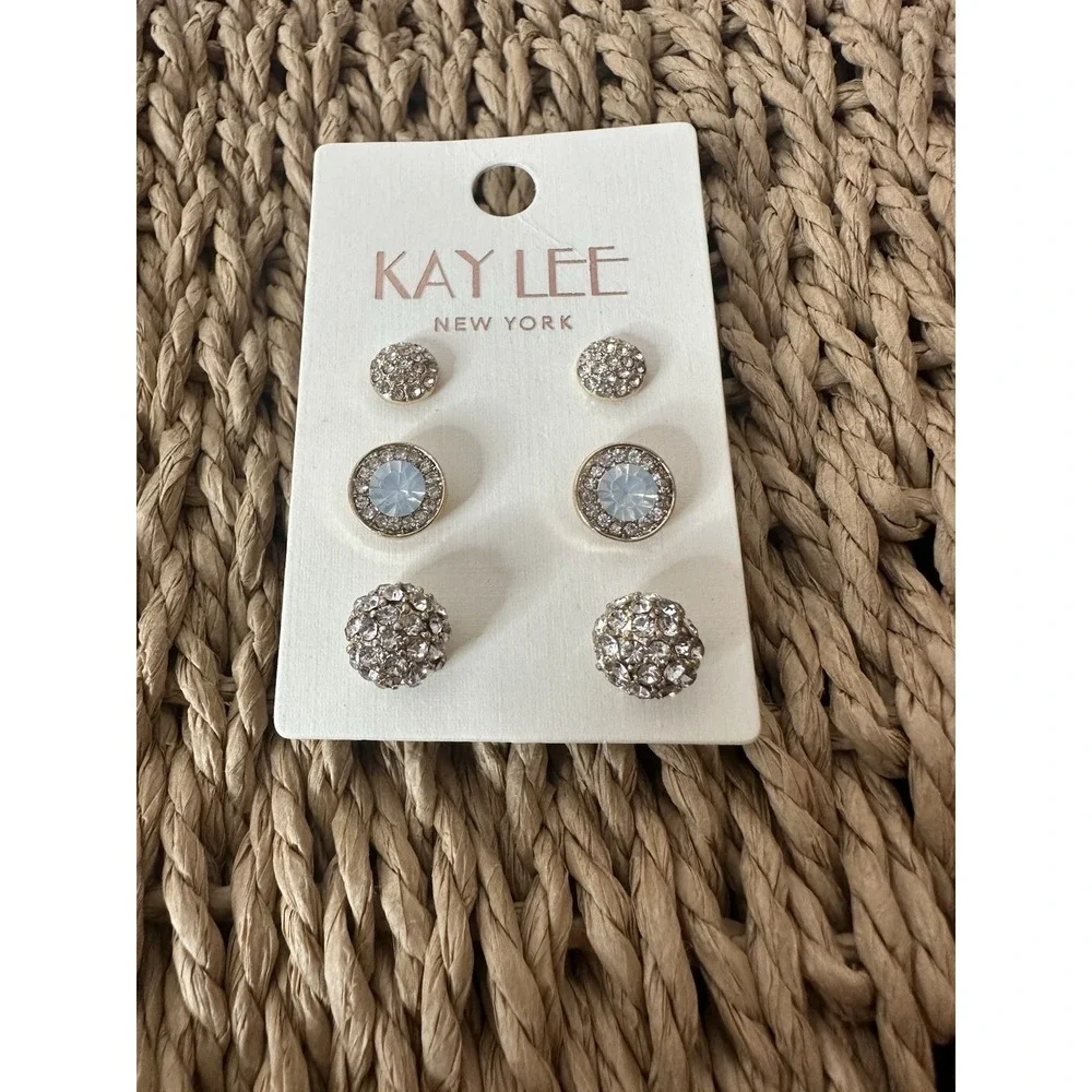 Kay Lee New York‎ Earrings Embellished Bright Gold Ringtones Elegant Formal New